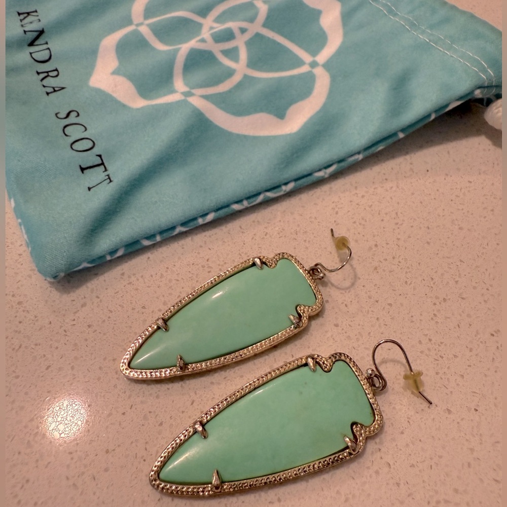 Kendra Scott Mint Green Skylar Earrings